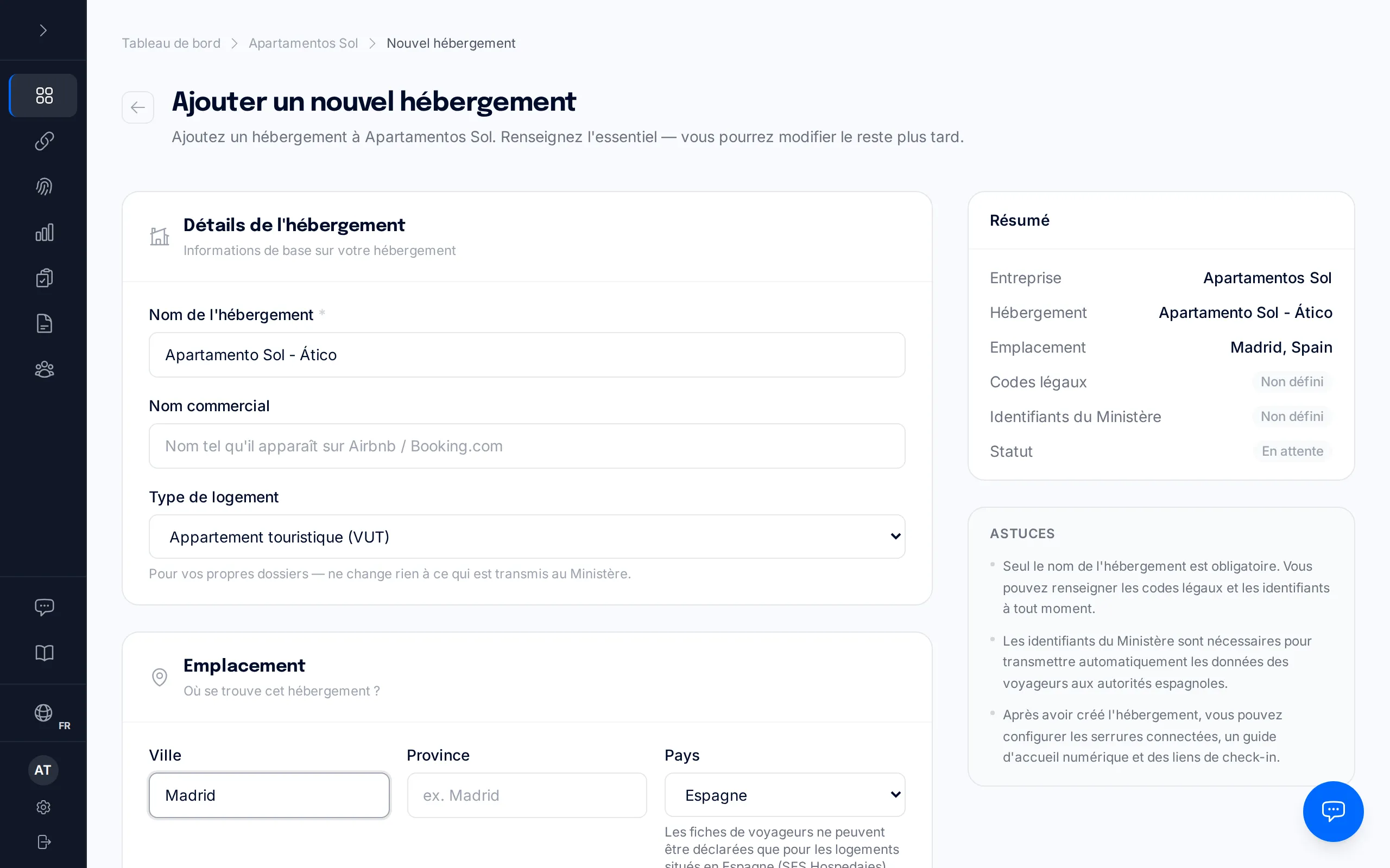 Les boutons « Enregistrer et vérifier » et « Enregistrer sans identifiants pour l'instant » au bas du formulaire.